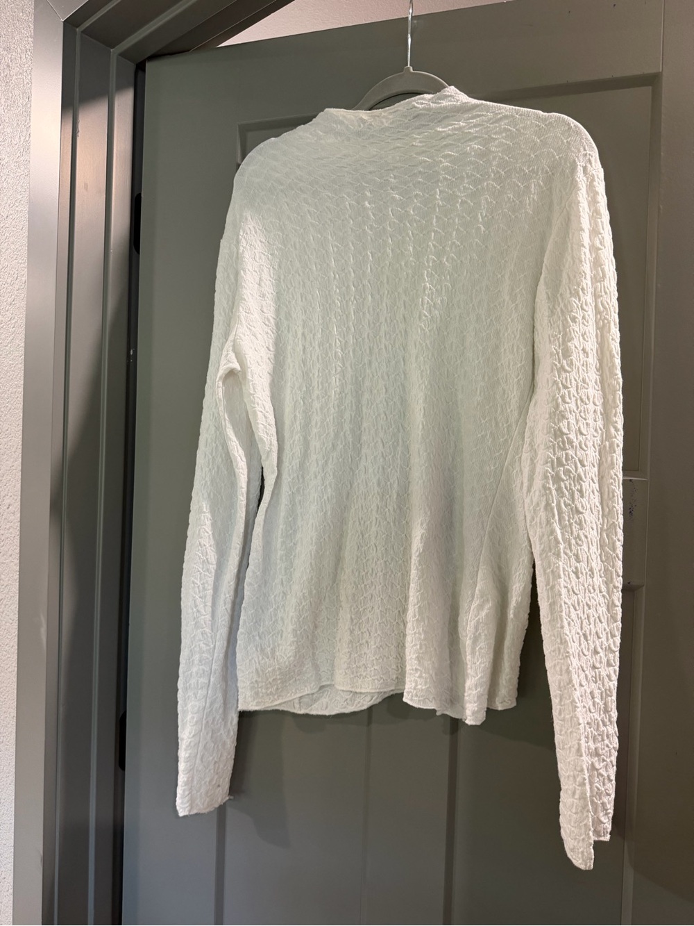 Zara Cream Textured Crew Neck Sweater